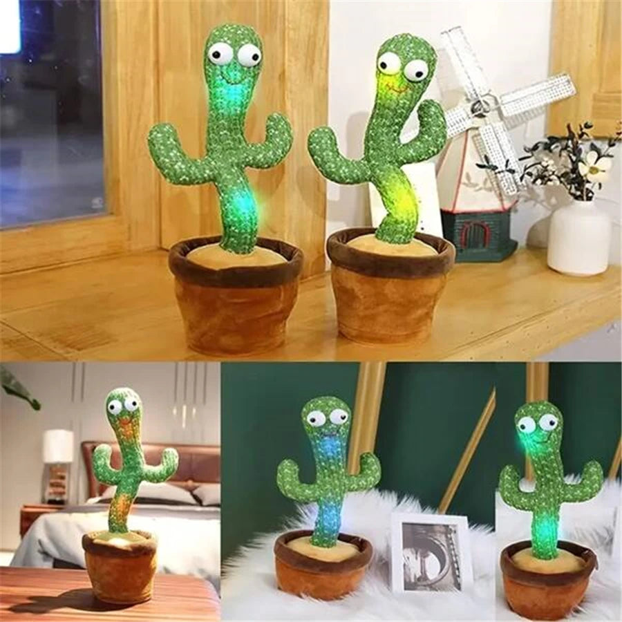 USB Electric Singing and Dancing Plush Cactus