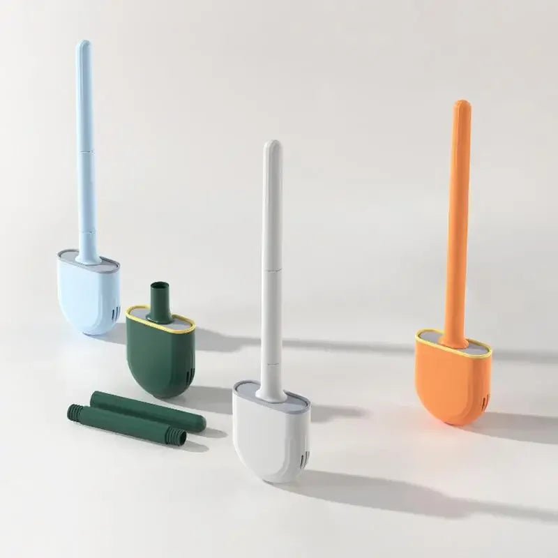 Hanging Silicone Toilet Brush with Long Handle