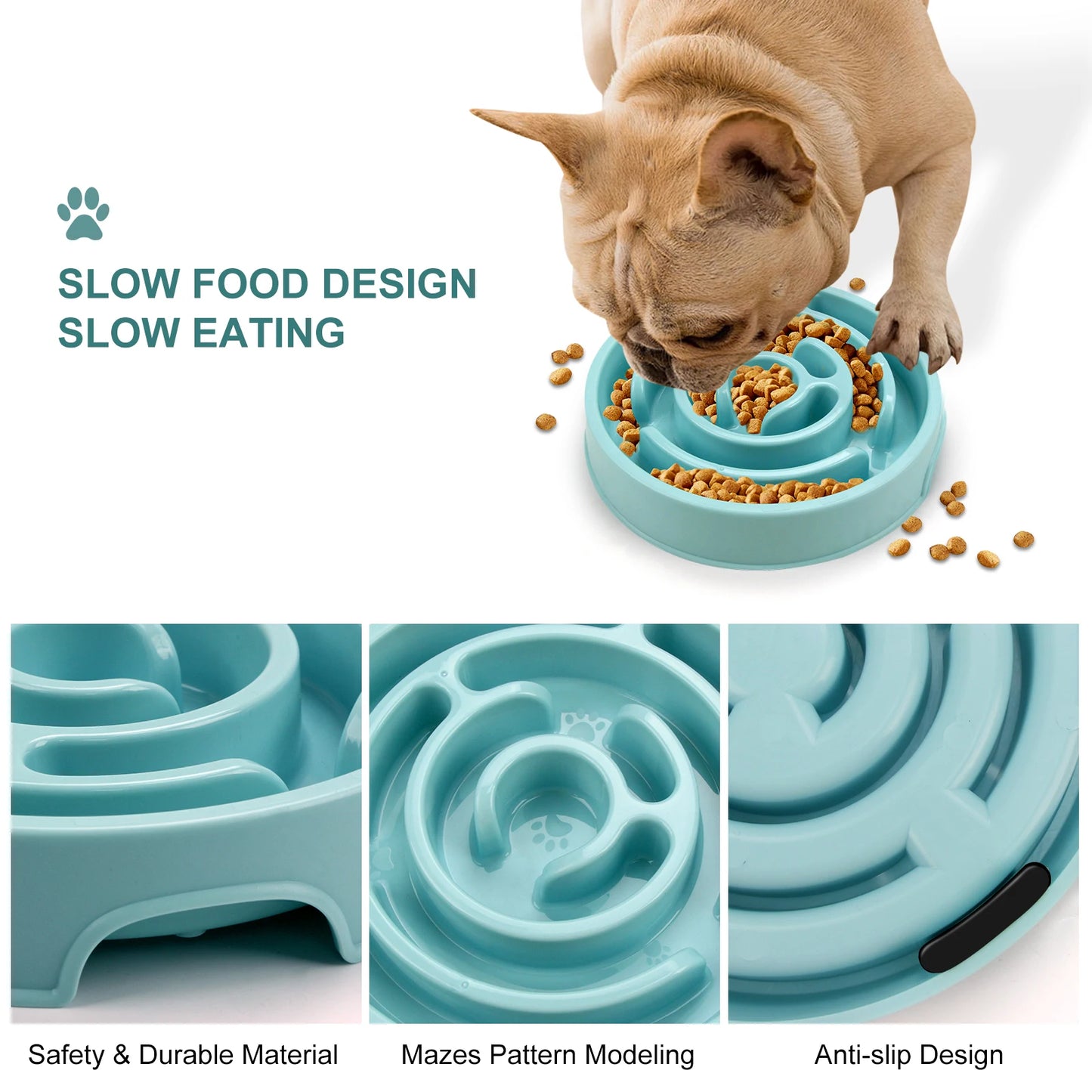 Non-Slip Slow Feeder Bowl for Dogs