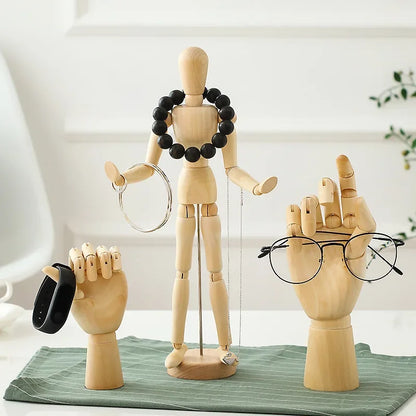 Wooden Articulated Hand Figurine for Decoration