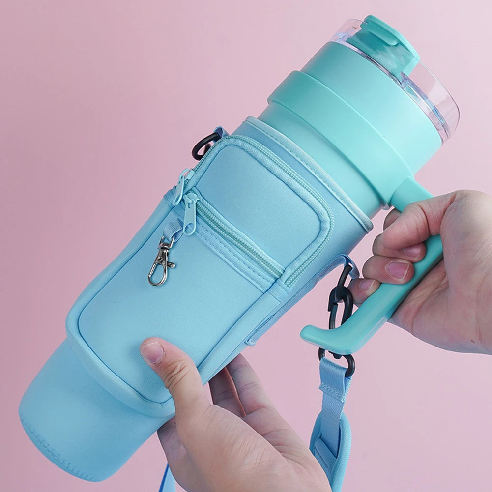 40oz Neoprene Water Bottle Carrier with Adjustable Strap