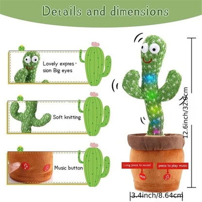 USB Electric Singing and Dancing Plush Cactus