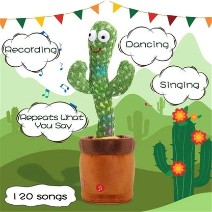 USB Electric Singing and Dancing Plush Cactus